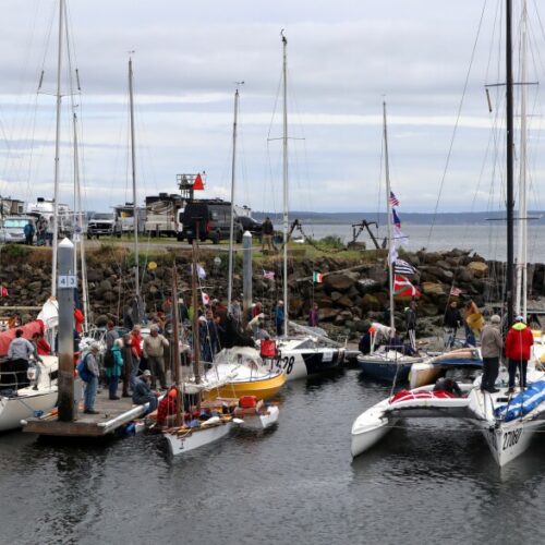 Race to Alaska entrants of many shapes and crew sizes were getting ready for the 750-mile engineless, unsupported boat race in Port Townsend on June 12, 2022.