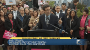 Attorney General Bob Ferguson vows to fight efforts to prosecute people who come to Washington for abortions.