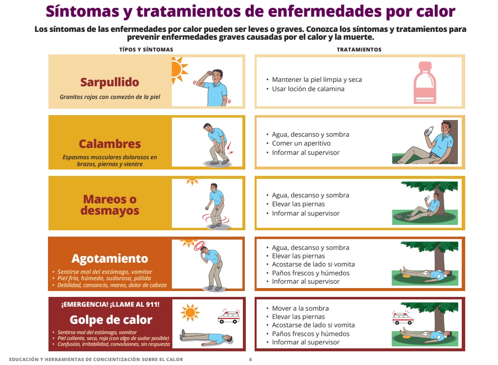 Heat illness signs_Spanish