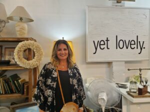 Woman in home decor store