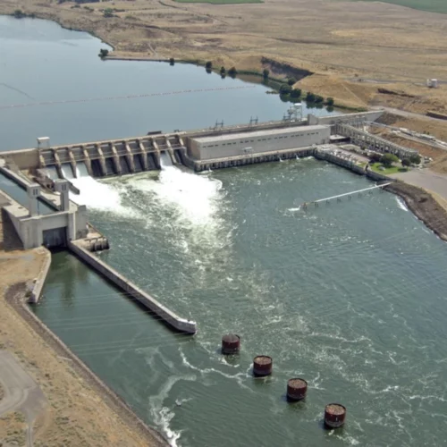 Ice Harbor Dam on the Snake River. Gov. Jay Inslee and U.S. Sen. Patty Murray said removing the four dams on the Lower Snake isn't feasible right now.