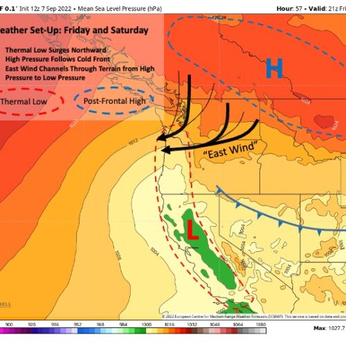 Mapping provided by the Washington Department of Natural Resources shows the weather patterns predicted this weekend, that could lead to wildfires on the west side of the state.