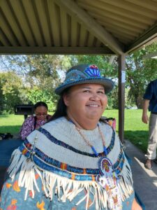 Native Women with beaded hat