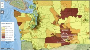 Population of color around Hanford.