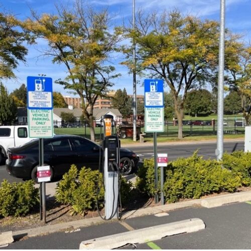 WSU charging station located off Grimes Way