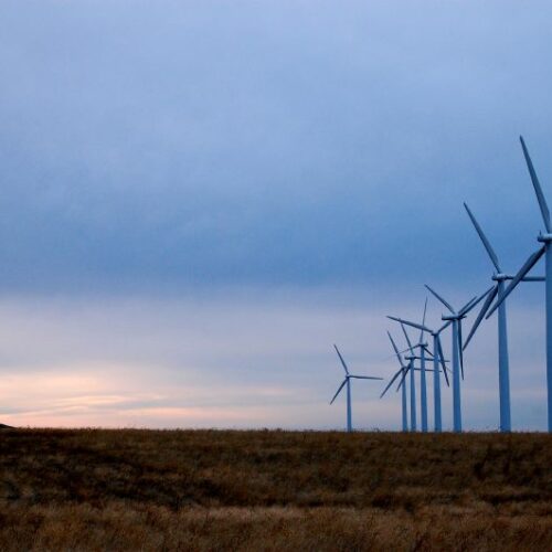 A wind turbine. (Credit: Roberta Schonborg / Flikr Creative Commons)