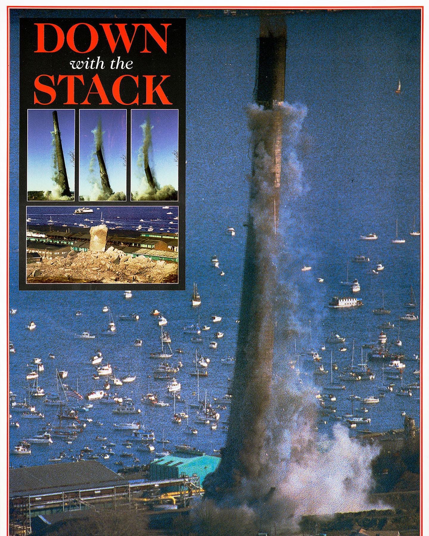 A commemorative poster from the smokestack demolition in 1993, courtesy of the Washington State Historical Society.