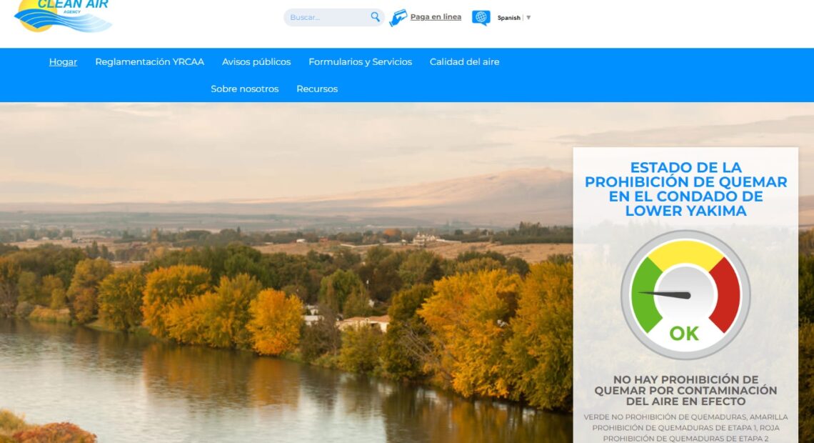 Yakima Regional Clean Air Agency website