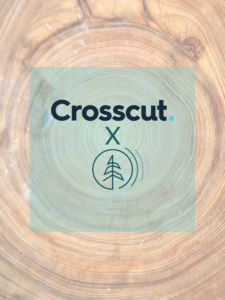 Cross section of wood with crosscut and NWPB logos