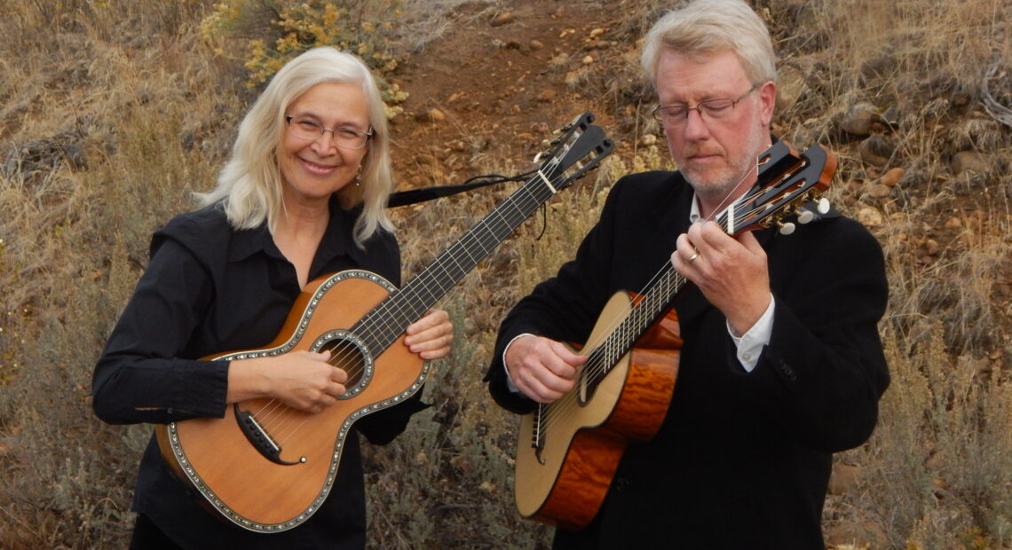 Tamara and Neil Caulkins are partners in music and life. They realized composer Martin Kennedy's composition, meant to honor the geologic majesty of Dry Falls. Photo courtesy of Tamara Caulkins.