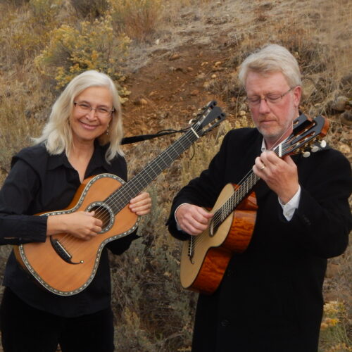 Tamara and Neil Caulkins are partners in music and life. They realized composer Martin Kennedy's composition, meant to honor the geologic majesty of Dry Falls. Photo courtesy of Tamara Caulkins.