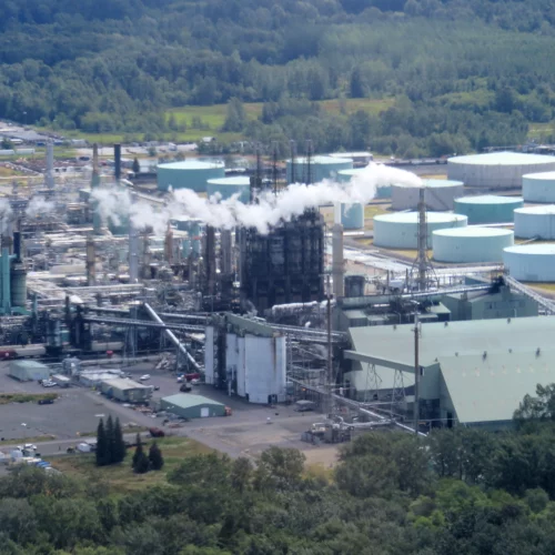 The 400-mile Olympic Pipeline carries gasoline, diesel and jet fuel from refineries in northern Washington state, such as BP Cherry Point shown here, to a distribution hub in Portland, Oregon