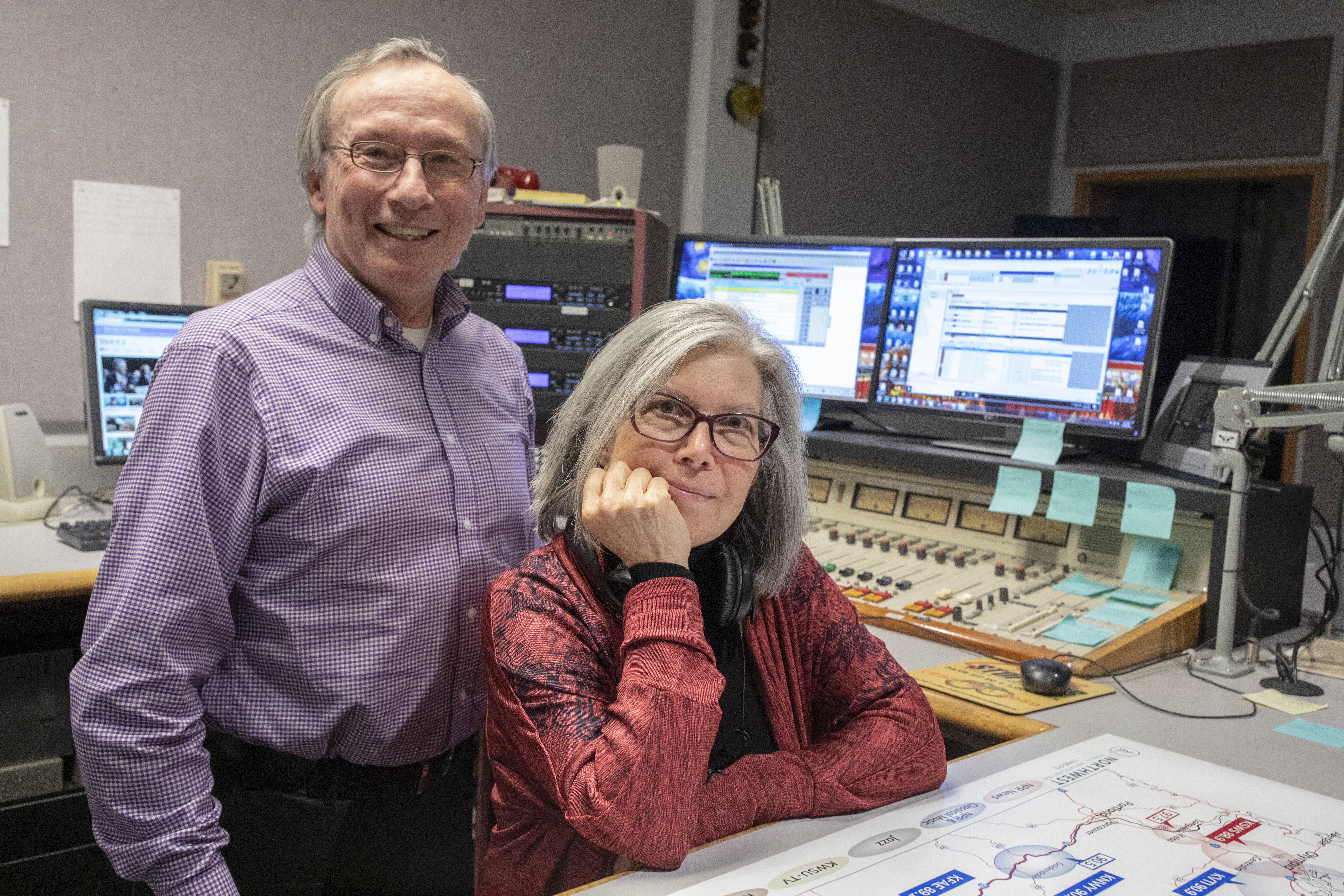 Steve and Gigi in studio