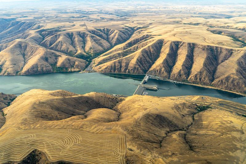 Lower Granite Dam on the Snake River. (Credit: EcoFlight)