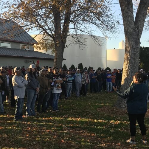 Overtime rally in Quincy, WA.