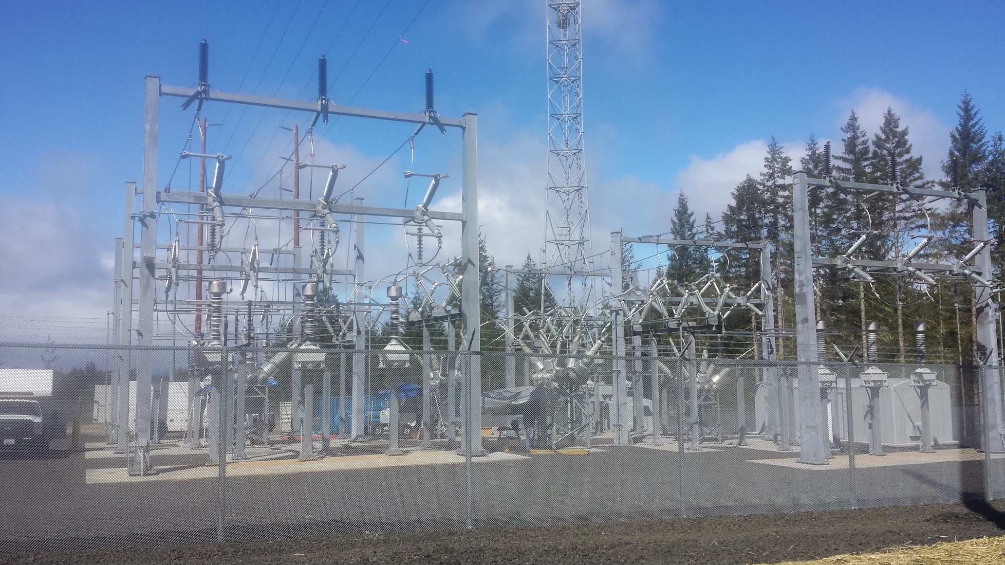 The substation impacted by today's power outage in Pierce County. (Courtesy: Tacoma Power Staff)