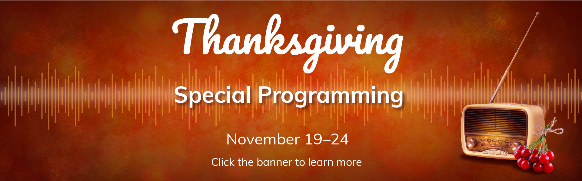 Thanksgiving Day 2023 – Special Programming - RFD-TV