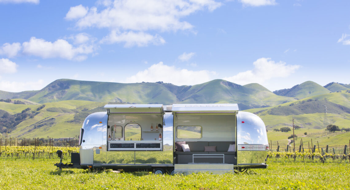 trailer once went out on the road for satellite tastings across California. Although the Airstream is now retired, the concept could happen in Washington with new legislation. (Credit: Crimson Wine Group)