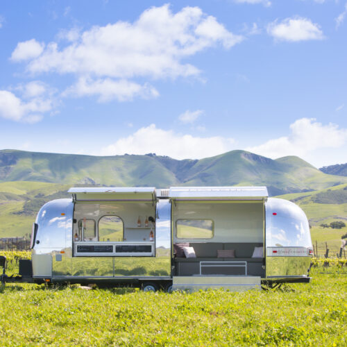 trailer once went out on the road for satellite tastings across California. Although the Airstream is now retired, the concept could happen in Washington with new legislation. (Credit: Crimson Wine Group)