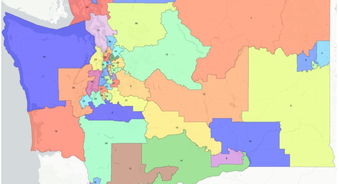Washington state Redistricting. Legislative District 15th remedial map.