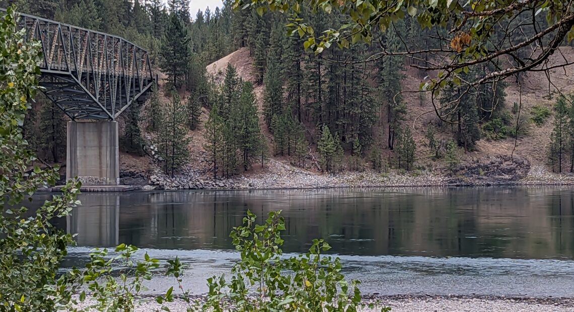 The Northport Bridge over the Columbia River in Washington state near the border with Canada. Portions of the upper Columbia River and its upland areas may be designated a Superfund site by the EPA.