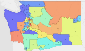 A federal judge ruled Friday, March 15, 2024 that this map adheres to the Voting Rights Act, teeing up changes for several current lawmakers and for voters in Central Washington. (Credit: Campaign Legal Center)