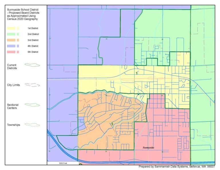This is the Sunnyside School District boundary map available on the Sunnyside School District website.
