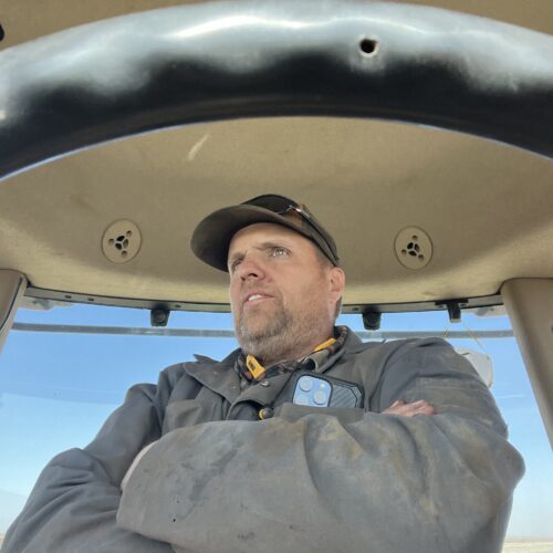 Andy Juris seeds his spring soft white wheat fields with a hulking John Deere tractor outside of Bickleton, Washington.
