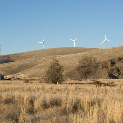 As wind turbines get too old, their blades often end up in landfills. Now, researchers at Washington State University have found a way to recycle the blades and create new plastics at the same time. (Credit: Dan Brekke, Flickr Creative Commons)
